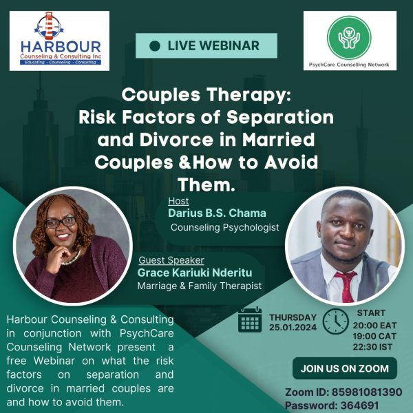 Couples Therapy: Risk Factors of Separation and Divorce in Married Couples and How To Avoid Them